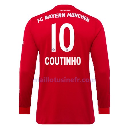 Maillot de Foot Bayern Munich Philippe Coutinho 10 Domicile 2019-20 Manches Longues